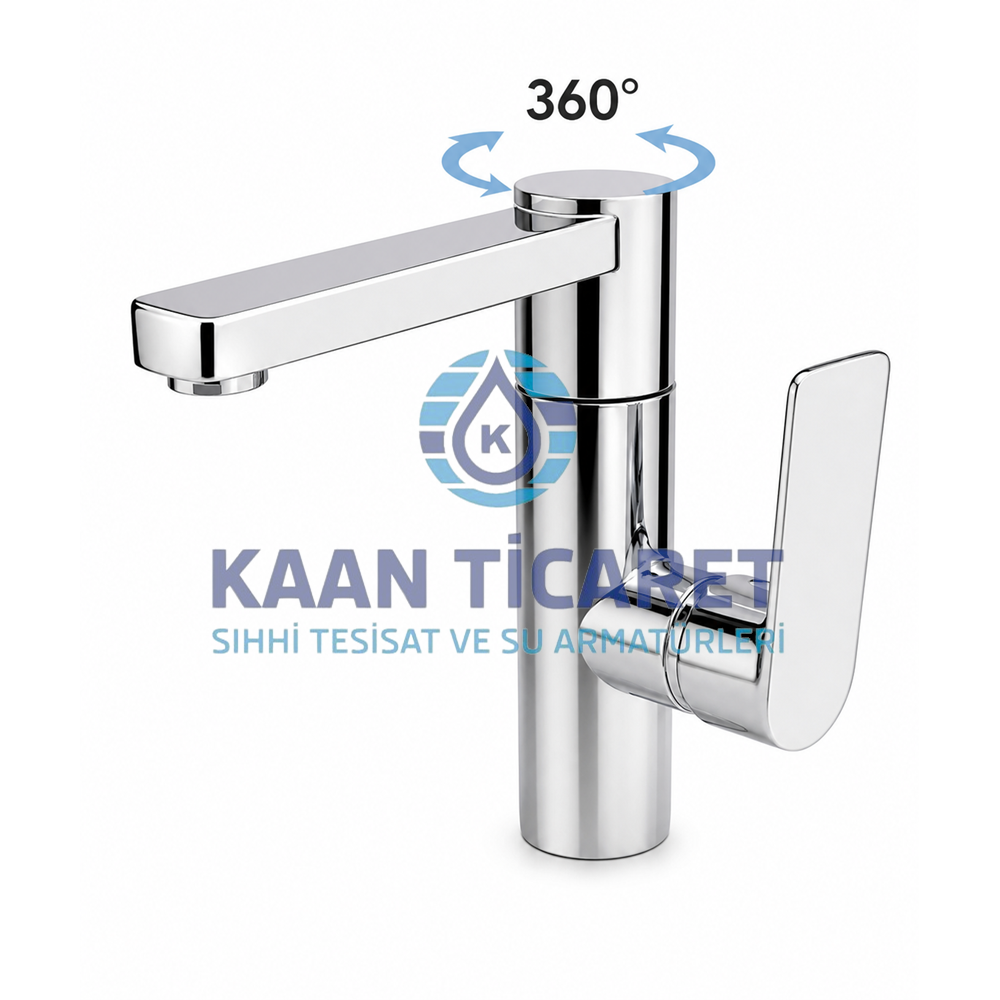 360° DÖNERLİ YÜKSEK LAVABO MİX İTHAL