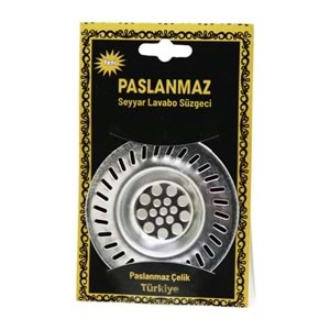 PASLANMAZ SEYYAR LAVABO SÜZGECİ