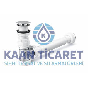 FIGARRO BASMALI ÇEKVALFLİ KÖRÜKLÜ LAVABO SİFONU