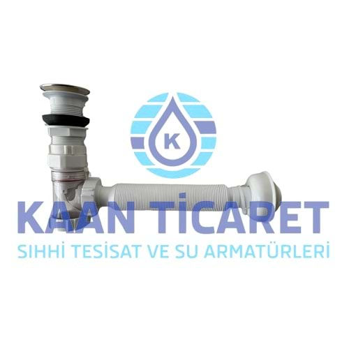 FIGARRO BASMALI ÇEKVALFLİ KÖRÜKLÜ LAVABO SİFONU