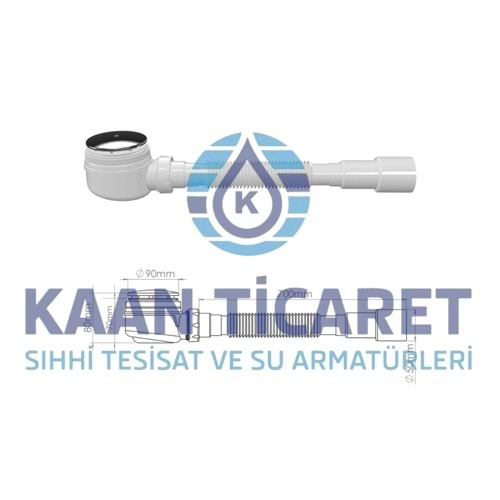Ø80 MM KROM KAPAKLI KÖRÜKLÜ DUŞ TROBLENİ