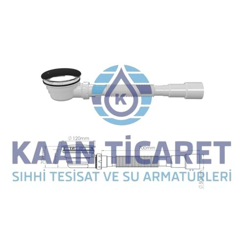 Ø120 MM KROM KAPAKLI KÖRÜKLÜ DUŞ TROBLENİ