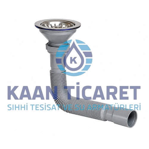 MOTTO GRİ ÇÖPMAK KÖRÜKLÜ LAVABO SİFONU